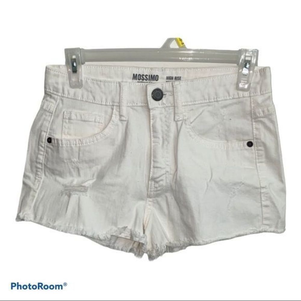 5/$30 🎈 Mossimo high rise white denim shorts size 5‎